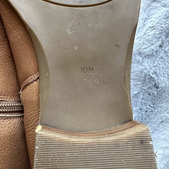 Nine West Logano Soft Leather Riding Boots Tan Camel Size 10 Quality Stylish - Picture 5 of 9